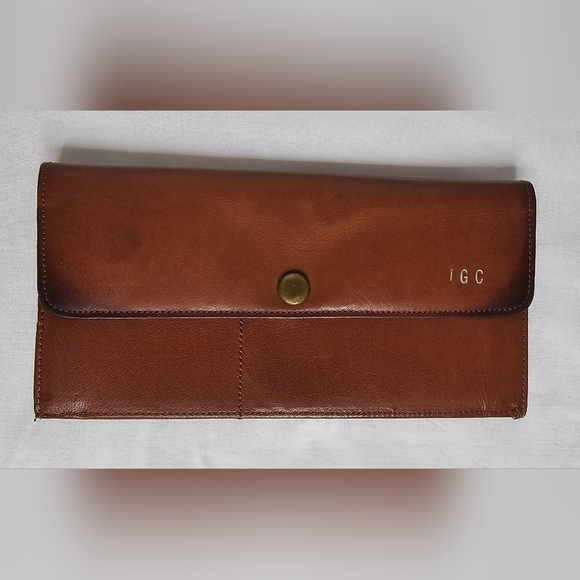 Coach Handbags - "Vintage Coach Leather Snap Long Wallet Checkbook Cover Brown Monogram IGC